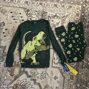 Carter's Green Dinosaur Pajama Set